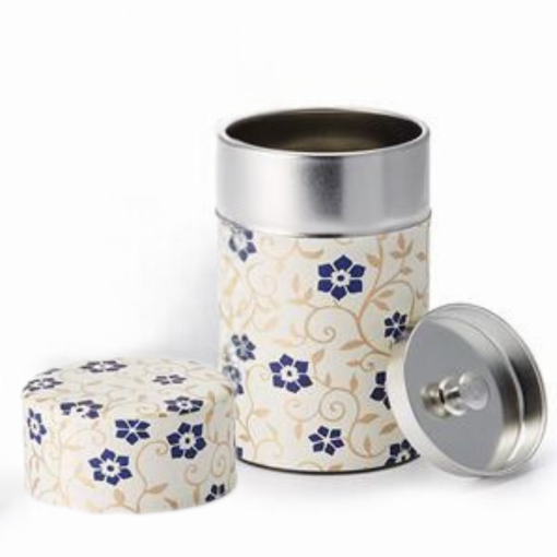 Tea Tin, Washi "Aimi", Cream or Taupe - Image 2