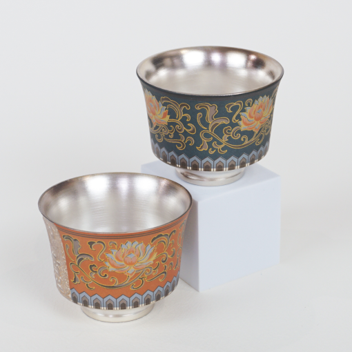 Tea Cup, Gilt Silver, Set of 2, 3.4 oz / 100.6 ml