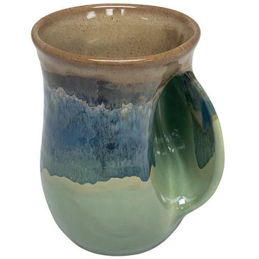 Hand-Hug Mug, RH, Tan/Blue/Green