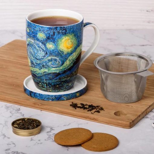 Van Gogh "The Starry Night" Infuser, Mug & Lid - Image 2