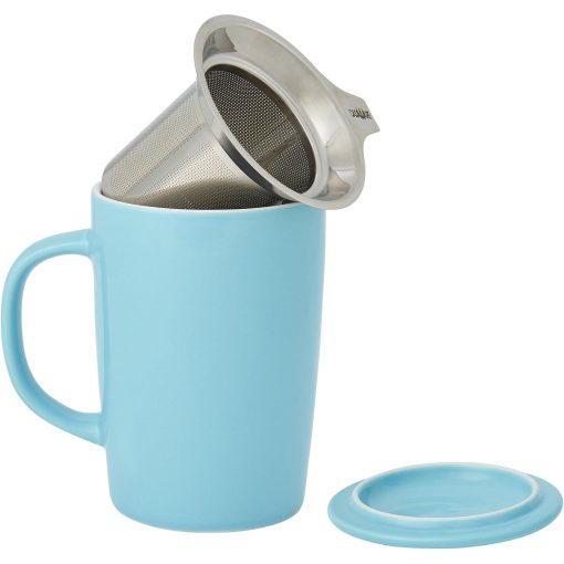 Mug + Infuser, Purple or Blue, 16 oz