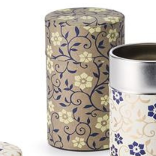 Tea Tin, Washi "Aimi", Cream or Taupe - Image 3