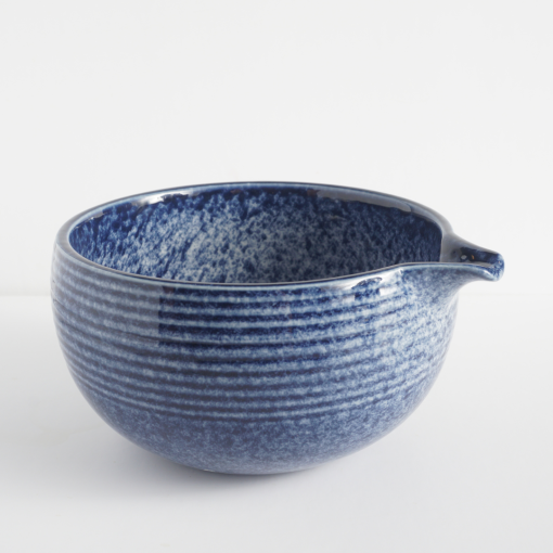 Matcha Bowl with Spout, Blue, Aqua, or Pebbled Glass - Image 7