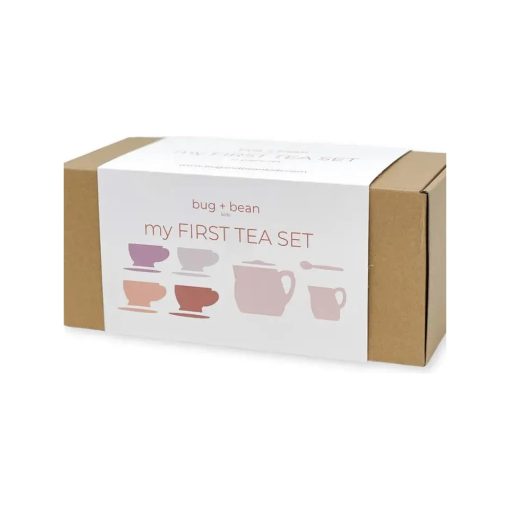 Unbreakable Tea Set, Silicone 12 piece set in Neutral Pinks - Image 4