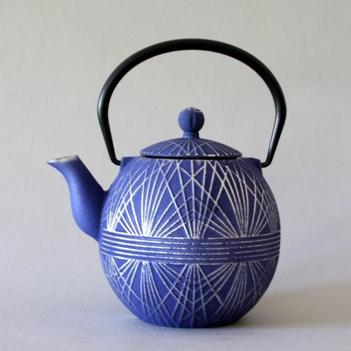 Teapot, Iron, Blue, 31 oz