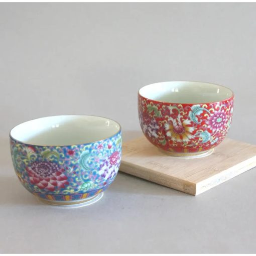 Teacup, Set of 2, Floral Design