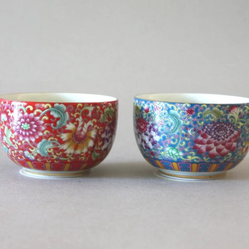 Teacup, Set of 2, Floral Design - Image 3