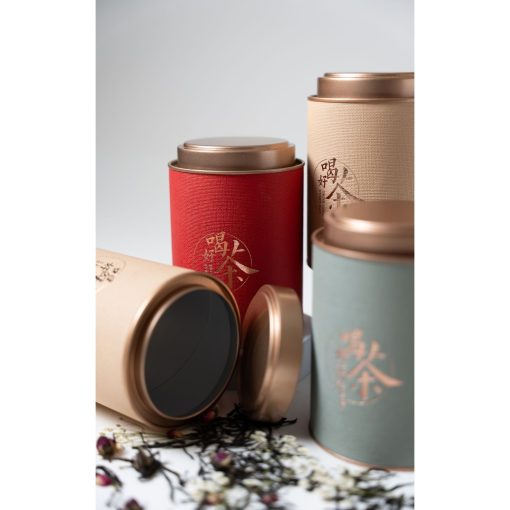 Tea Tin, Red, Sage, or Beige and Gold (holds 2-16 oz) - Image 3