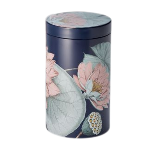 Padma Square Tea Tin, Navy or White - Image 2