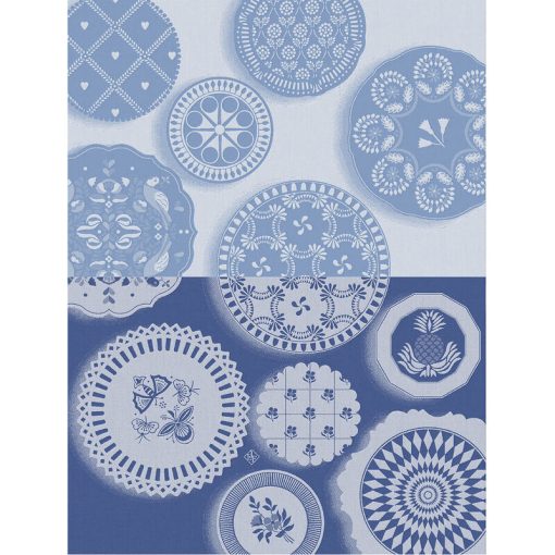 Tea Towel, Earthenware Blue