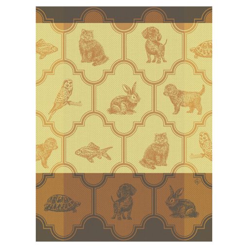 Tea Towel, Animals Orange