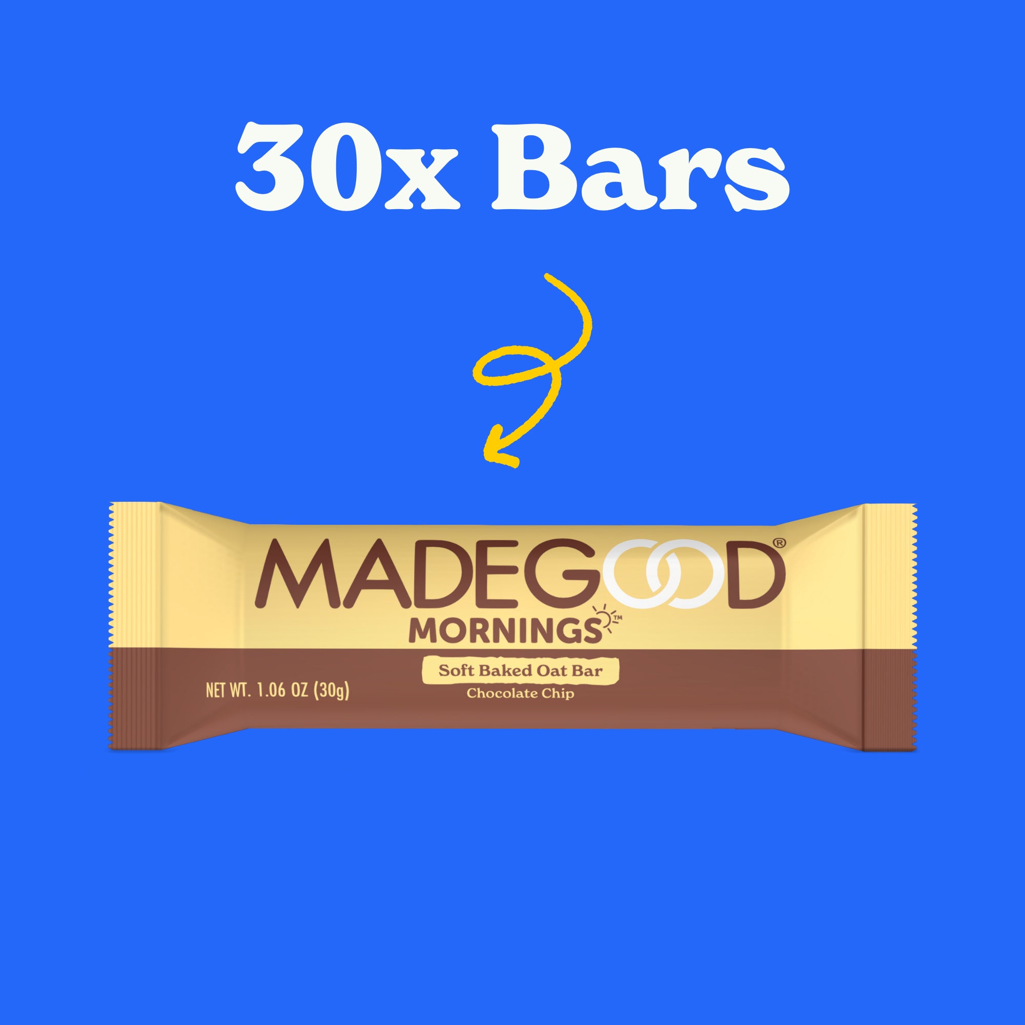 Mornings Chocolate Chip Soft Baked Bars (30 count) - Image 2