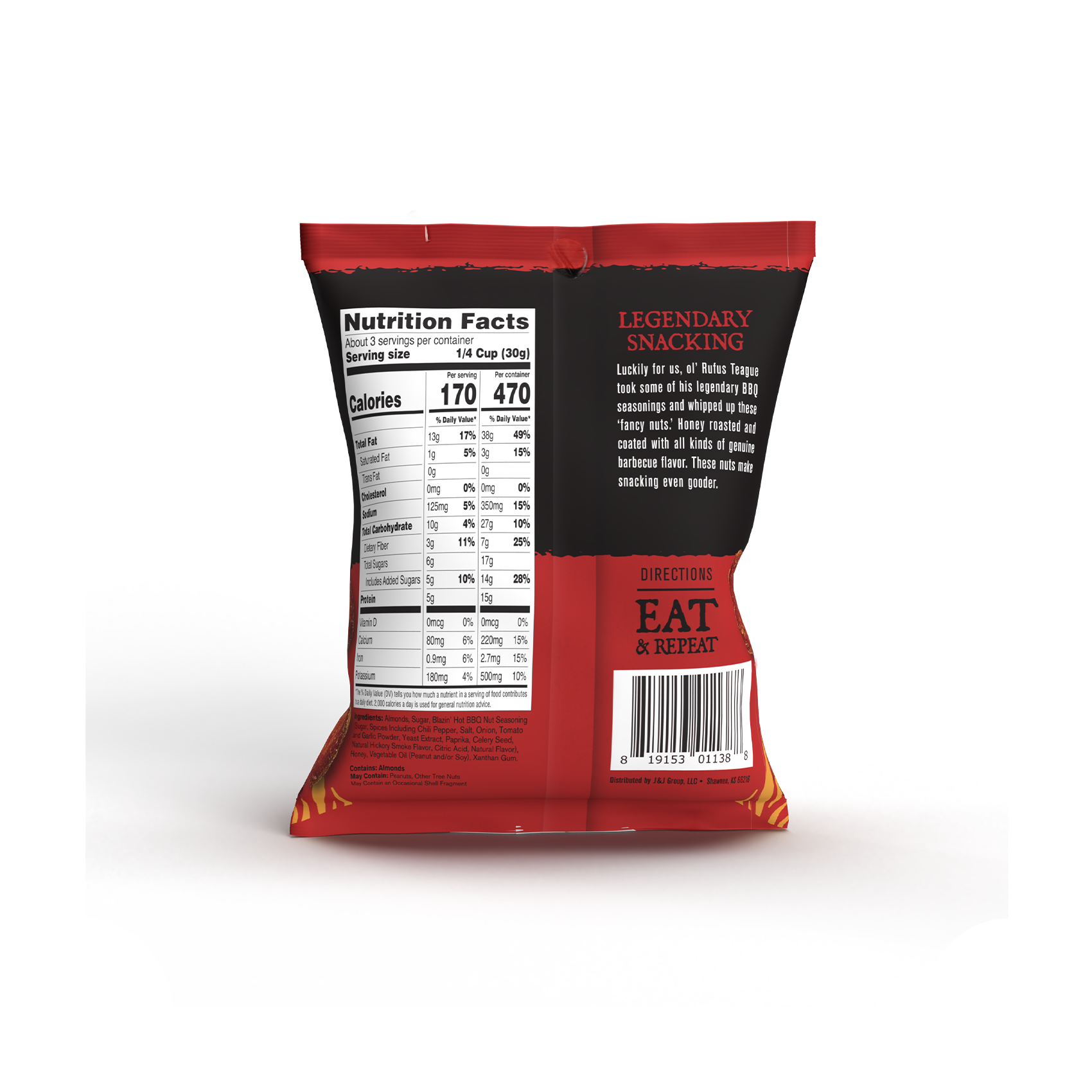 HOT BBQ ALMONDS - 3oz Pouches - WHOLESALE - Image 4