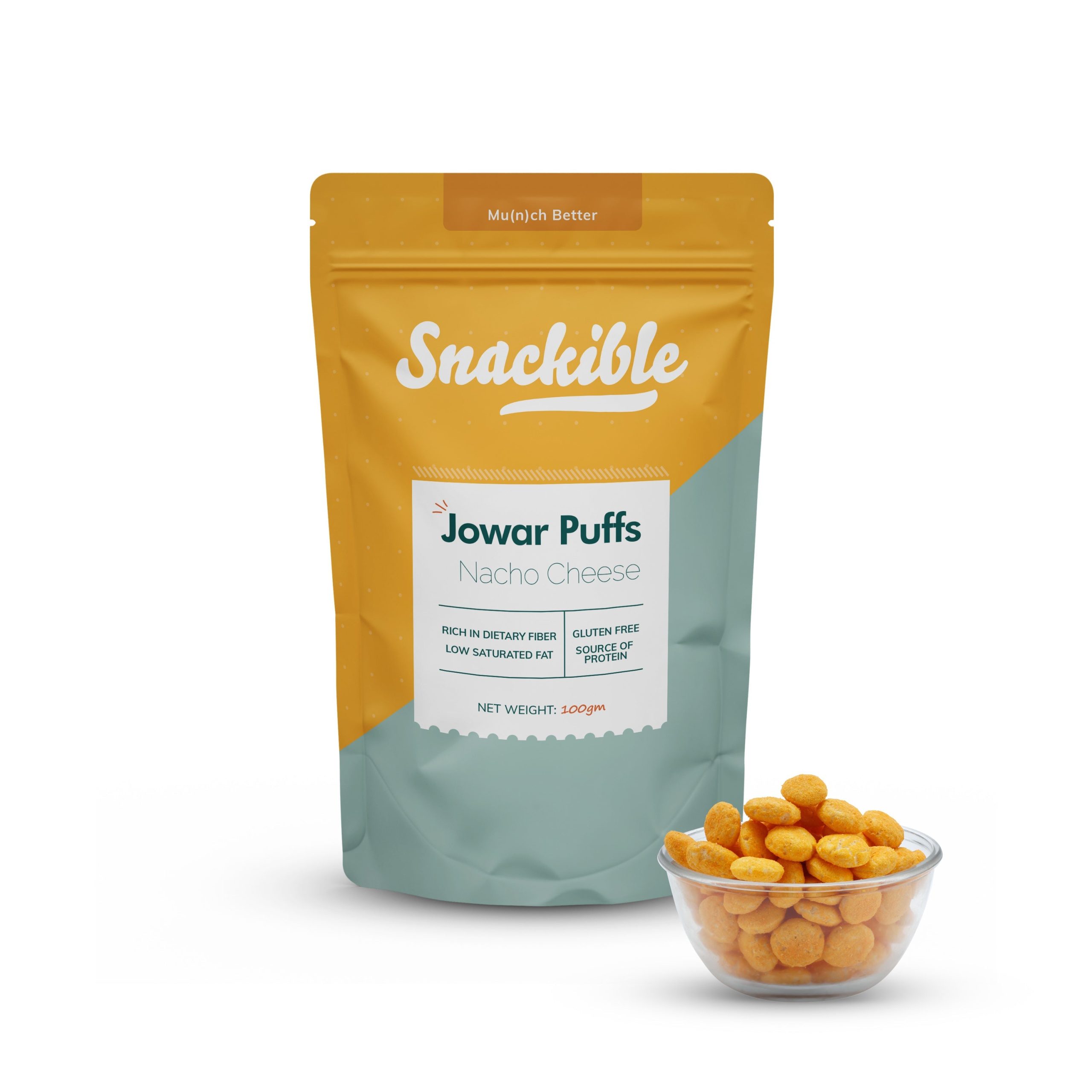 Nacho Cheese Jowar Puffs (Pack Of 6) - 6X35Gm | Roasted | Fibre Rich | No Palm Oil - Image 3