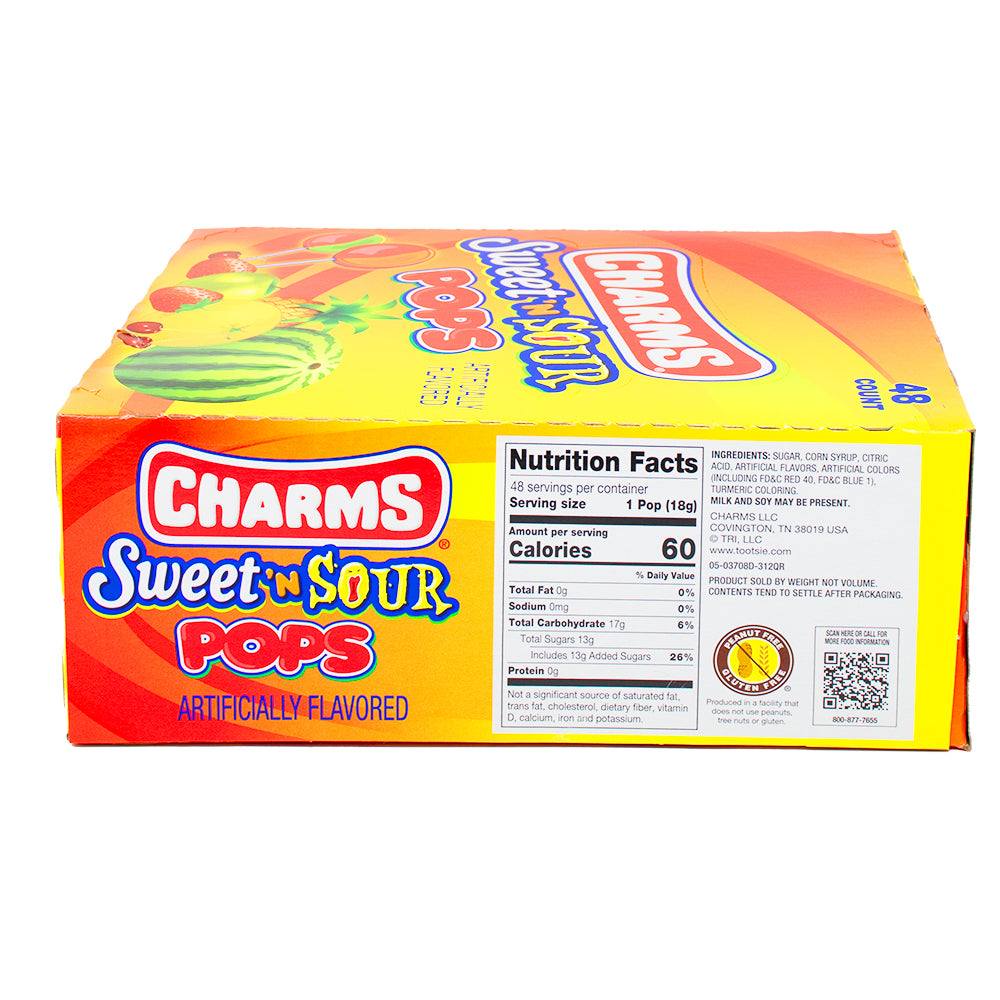 Charms Sweet N Sour Pops - 48 Lollipops - Image 2
